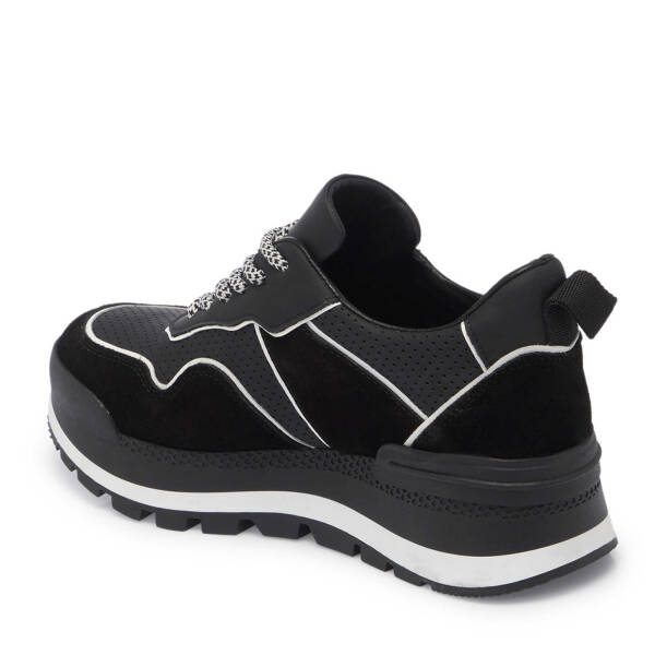 Siyah Hakiki Süet Deri Kadın Sneaker - K24I1AY67120-W19 - 3