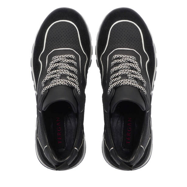 Siyah Hakiki Süet Deri Kadın Sneaker - K24I1AY67120-W19 - 5