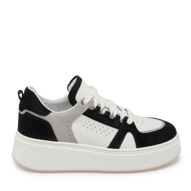 Siyah Hakiki Süet Deri Kadın Sneaker - K24I1AY67133-A01 
