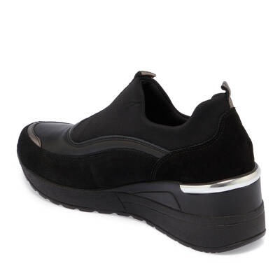  Siyah Süet Deri Kadın Sneaker - K24I1AY67143-A01 - 2