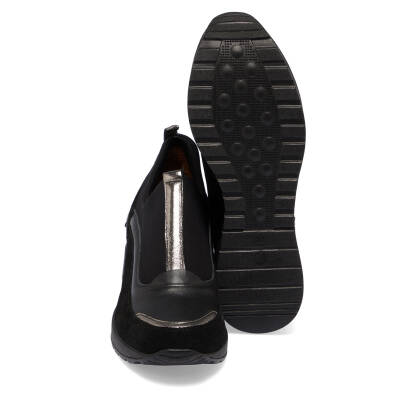  Siyah Süet Deri Kadın Sneaker - K24I1AY67143-A01 - 4
