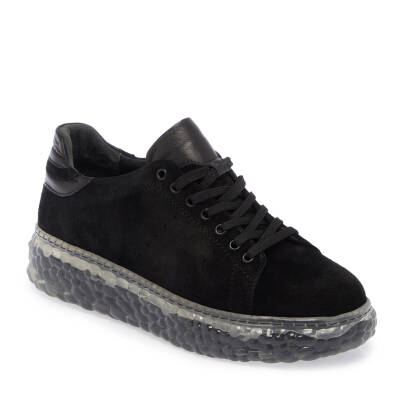 Siyah Süet Deri Kadın Sneaker - K24I1AY67334-A01 - 1
