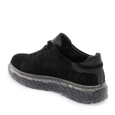 Siyah Süet Deri Kadın Sneaker - K24I1AY67334-A01 - 2