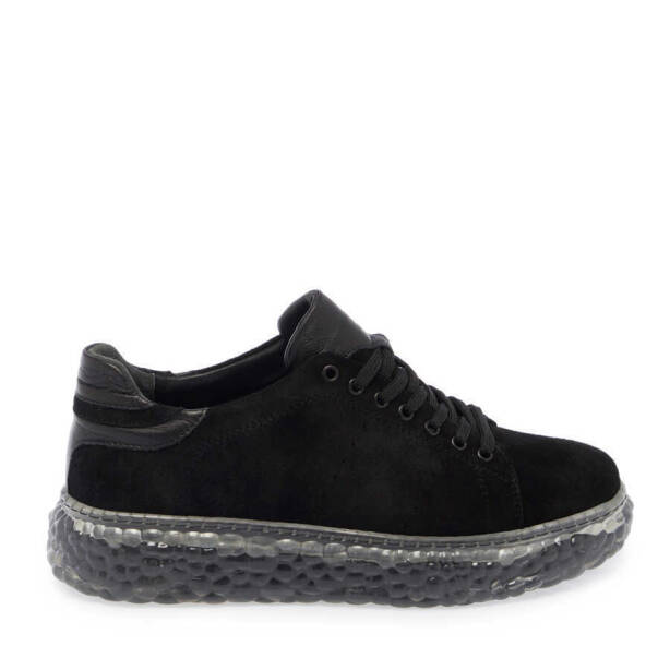 Siyah Süet Deri Kadın Sneaker - K24I1AY67334-A01 - 3