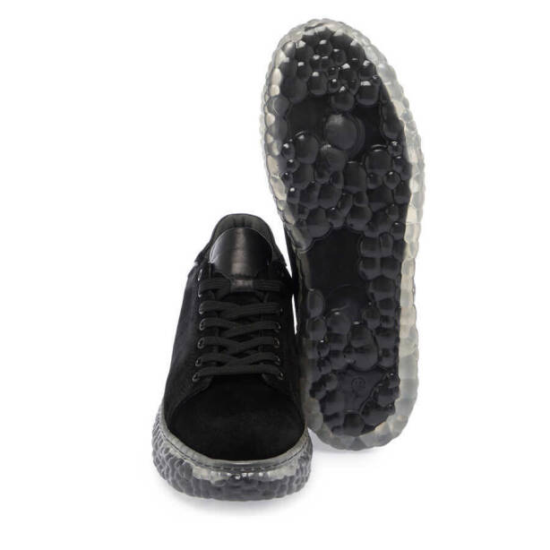 Siyah Süet Deri Kadın Sneaker - K24I1AY67334-A01 - 4