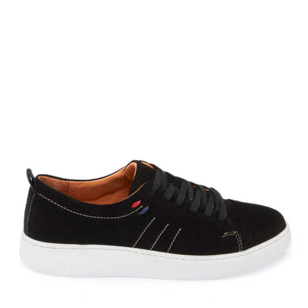 Siyah Süet Deri Kadın Sneaker - K24I1AY67337-A01 - 3