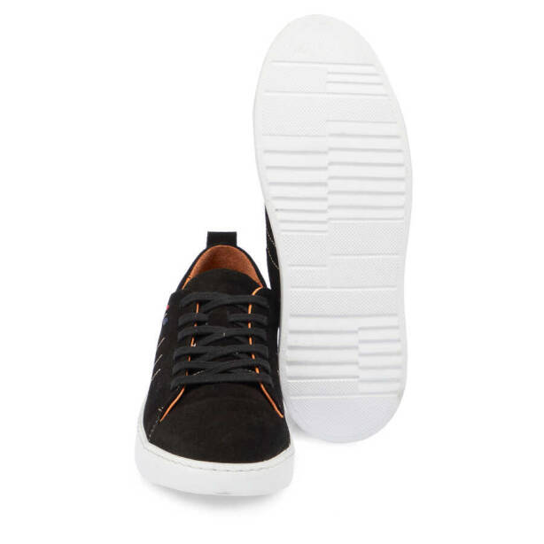 Siyah Süet Deri Kadın Sneaker - K24I1AY67337-A01 - 4