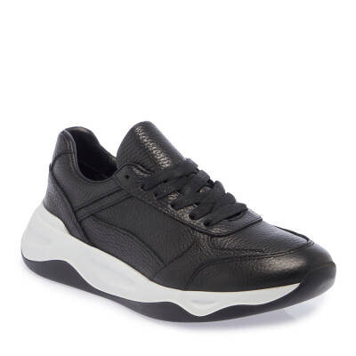 Siyah Süet Deri Kadın Sneaker - K24I1AY67498-A41 