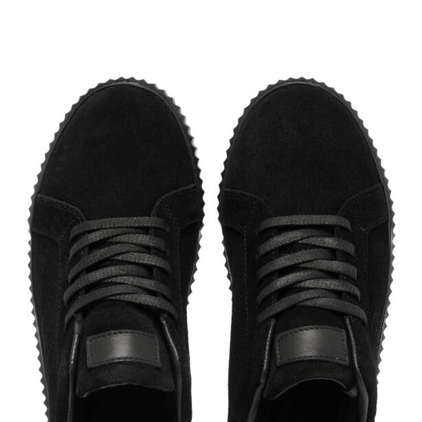 Siyah Süet Deri Kadın Sneaker - K24S1AY67593-A01 - 5