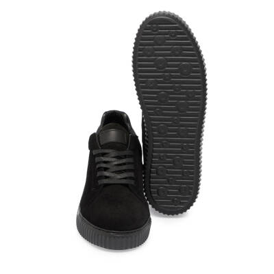  Siyah Süet Deri Kadın Sneaker - K24S1AY67593-A01 - 4