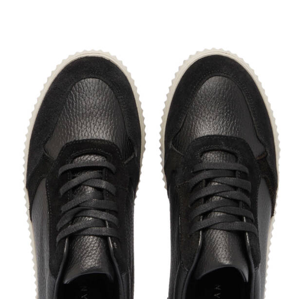 Siyah Süet Deri Kadın Sneaker - K24S1AY67594-A01 - 5
