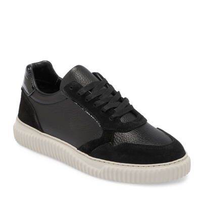  Siyah Süet Deri Kadın Sneaker - K24S1AY67594-A01 