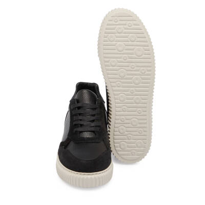  Siyah Süet Deri Kadın Sneaker - K24S1AY67594-A01 - 4