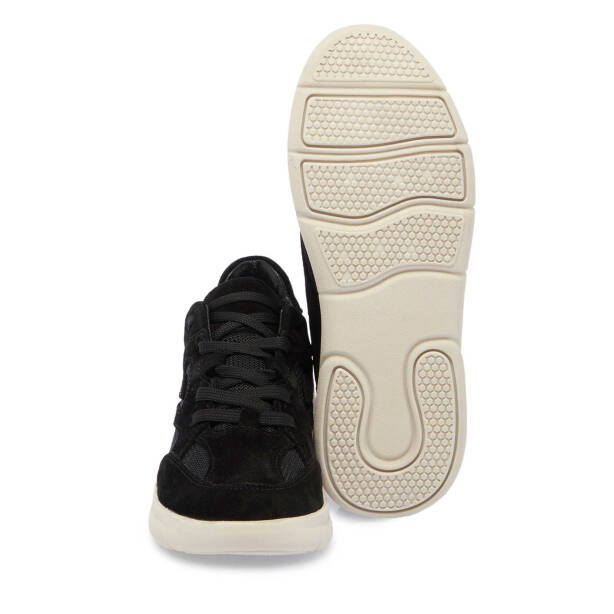 Siyah Süet Deri Kadın Sneaker - K24S1AY67644-A01 - 4