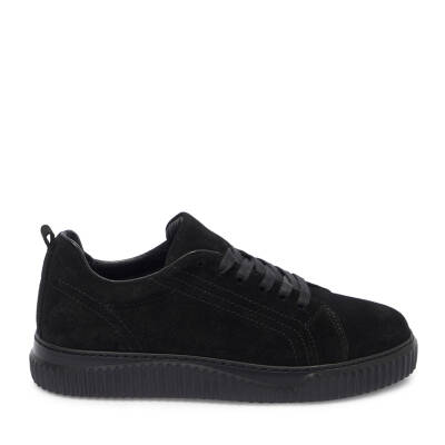 Siyah Süet Deri Kadın Sneaker - K25I1AY68022-A01 - 3