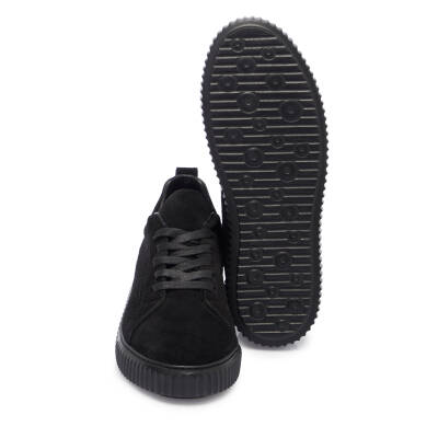 Siyah Süet Deri Kadın Sneaker - K25I1AY68022-A01 - 4