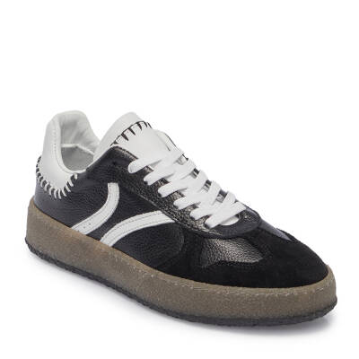 Siyah Süet Deri Kadın Sneaker - K25I1AY68025-A01 