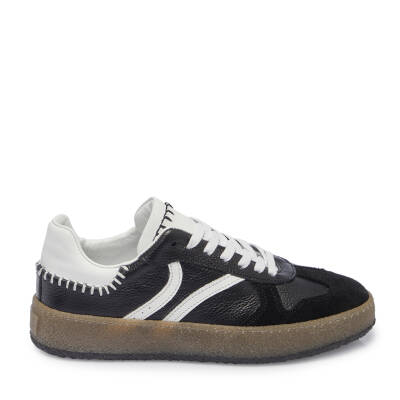 Siyah Süet Deri Kadın Sneaker - K25I1AY68025-A01 - 3