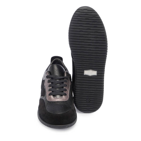 Siyah Hakiki Süet Deri Kadın Sneaker - K25I1AY68031-A01 - 4