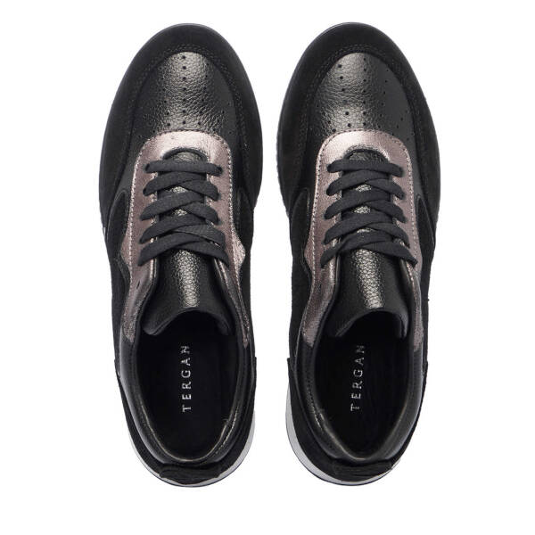 Siyah Hakiki Süet Deri Kadın Sneaker - K25I1AY68031-A01 - 5