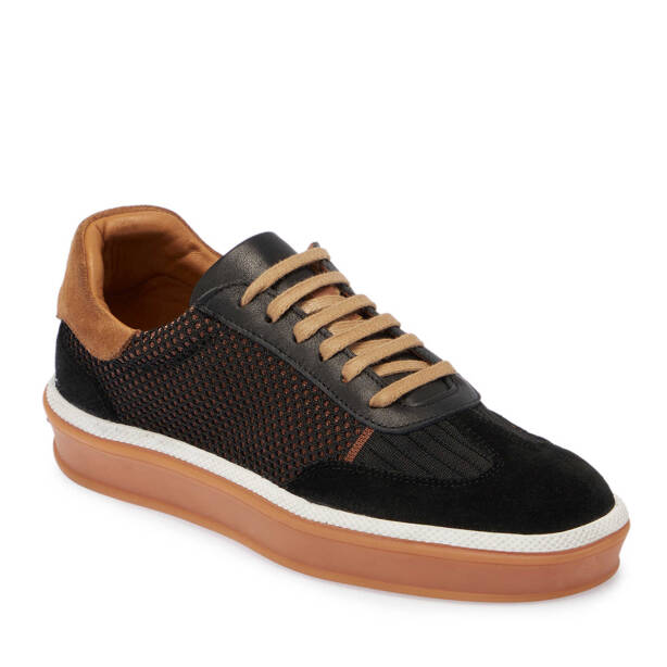 Siyah Süet Deri Kadın Sneaker - K25I1AY68120-A01 - 2