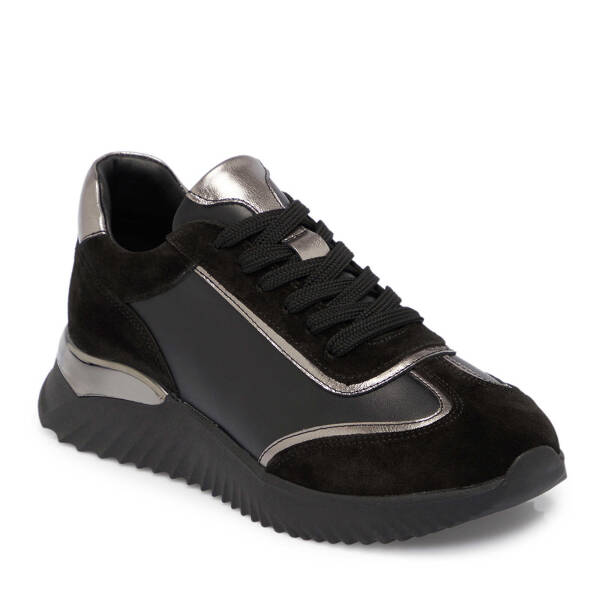 Siyah Süet Deri Kadın Sneaker - K25S1AY68164-A01 - 1