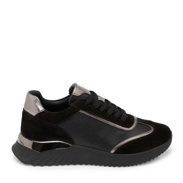 Siyah Süet Deri Kadın Sneaker - K25S1AY68164-A01 - 3