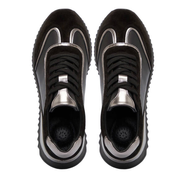 Siyah Süet Deri Kadın Sneaker - K25S1AY68164-A01 - 5