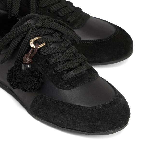 Siyah Süet Deri Kadın Sneaker - K26S1AY68841-V1X - 3