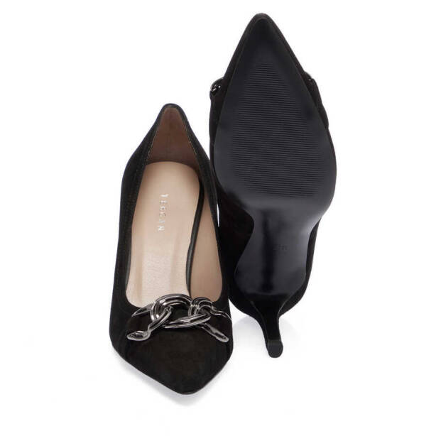 Siyah Hakiki Süet Deri Kadın Stiletto - K24I1AY67464-A01 - 4