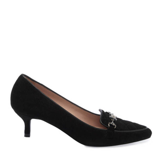 Siyah Hakiki Süet Deri Kadın Stiletto - K24I1AY67467-A01 - 1