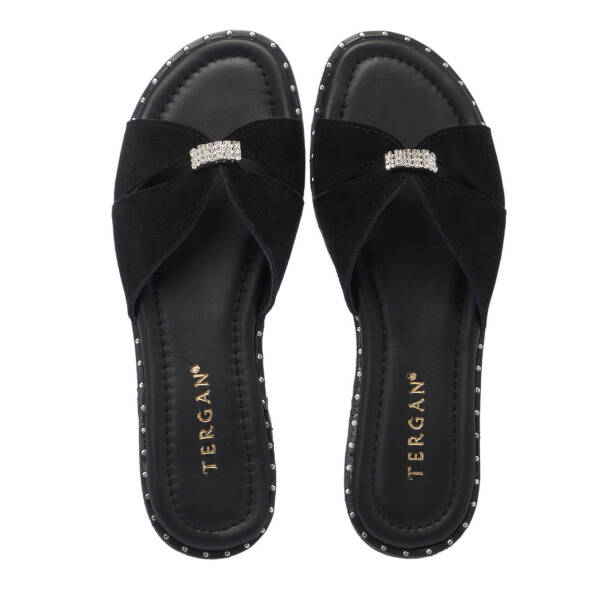 Siyah Hakiki Süet Deri Kadın Terlik - K25Y1TR67779-A01 - 5