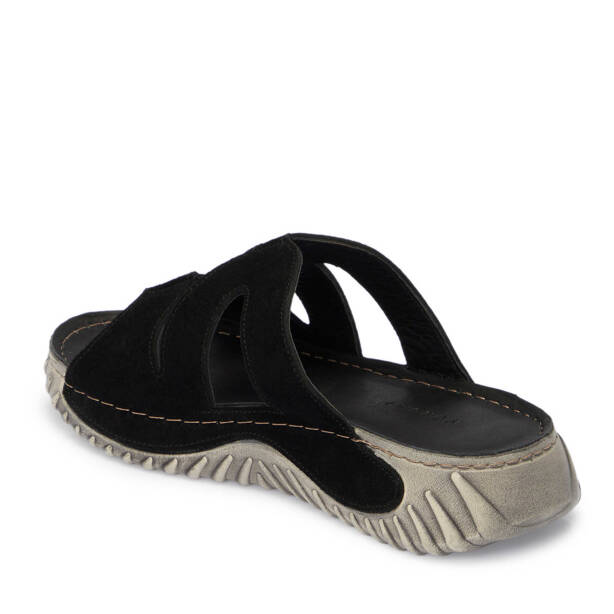 Siyah Hakiki Süet Deri Kadın Terlik - K25Y1TR67930-A01 - 3