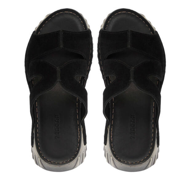 Siyah Hakiki Süet Deri Kadın Terlik - K25Y1TR67930-A01 - 5