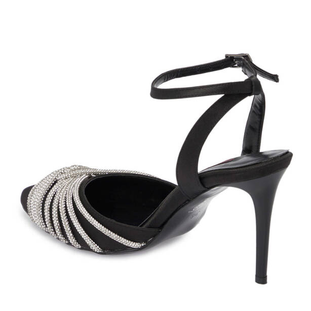 Siyah Tekstil Kadın Abiye Ayakkabı - K25Y1AY67812-A10 - 4