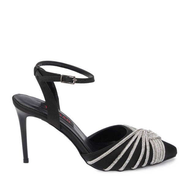 Siyah Tekstil Kadın Abiye Ayakkabı - K25Y1AY67812-A10 - 2