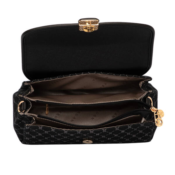 Siyah Tekstil Kadın Çapraz Askılı Çanta - S25K1TWC0718-R0P - 4