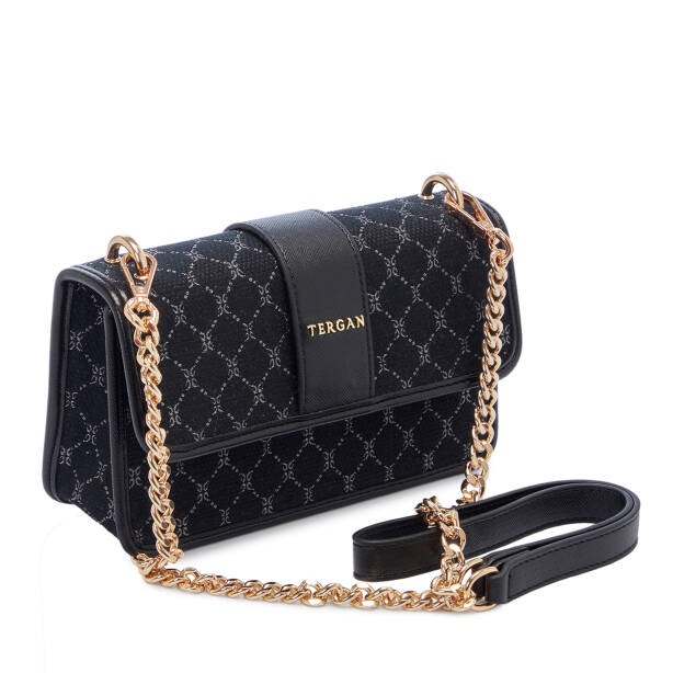 Siyah Tekstil Kadın Çapraz Askılı Çanta - S26Y1TWC0715-R0P - Tergan