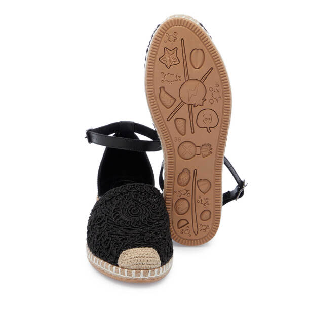 Siyah Tekstil Kadın Sandalet - K25Y1SN67862-I46 - 4