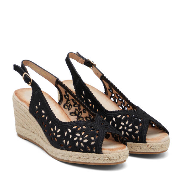 Siyah Tekstil Kadın Sandalet - K26Y1SN68719-I46 - 2