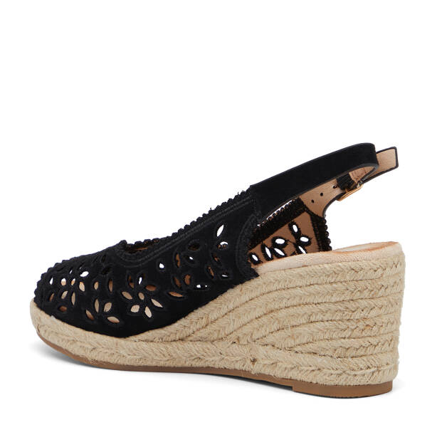 Siyah Tekstil Kadın Sandalet - K26Y1SN68719-I46 - 4