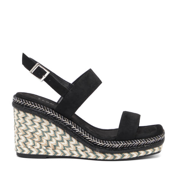 Siyah Tekstil Kadın Sandalet - K26Y1SN68723-I46 - 1