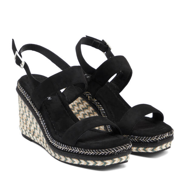 Siyah Tekstil Kadın Sandalet - K26Y1SN68723-I46 - 2