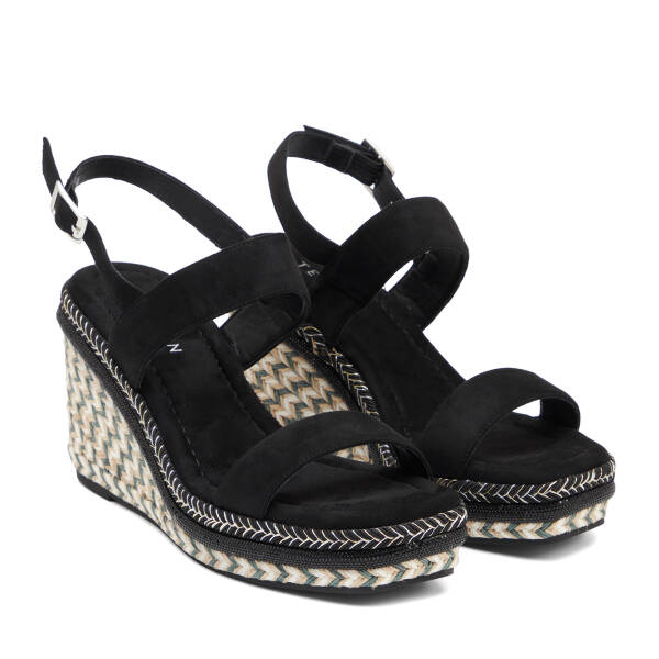 Siyah Tekstil Kadın Sandalet - K26Y1SN68723-I46 - 2