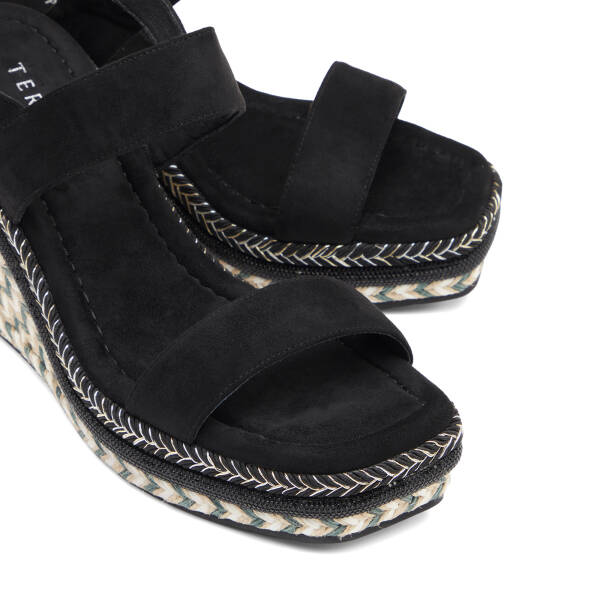 Siyah Tekstil Kadın Sandalet - K26Y1SN68723-I46 - 3