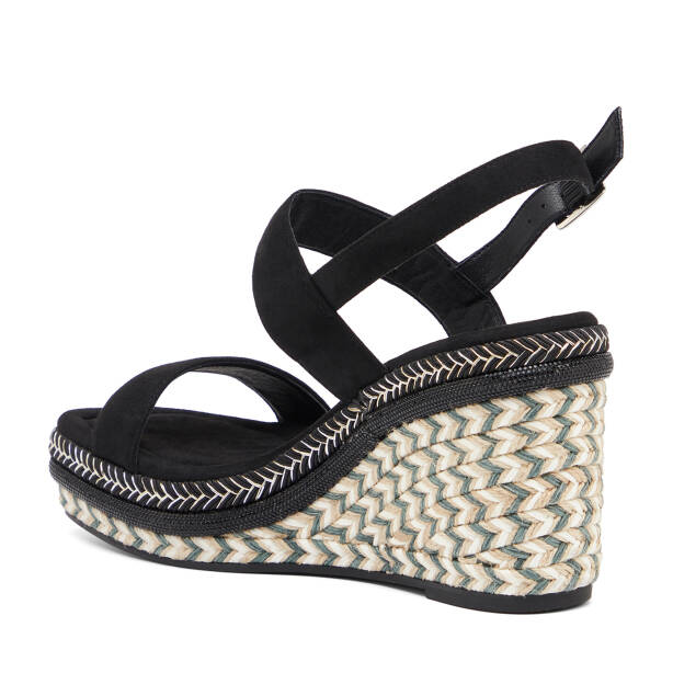 Siyah Tekstil Kadın Sandalet - K26Y1SN68723-I46 - 4