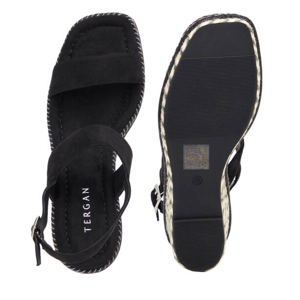 Siyah Tekstil Kadın Sandalet - K26Y1SN68723-I46 - 6