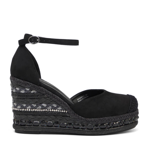 Siyah Tekstil Kadın Sandalet - K26Y1SN68724-I46 - 1