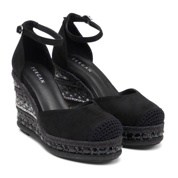 Siyah Tekstil Kadın Sandalet - K26Y1SN68724-I46 - 2
