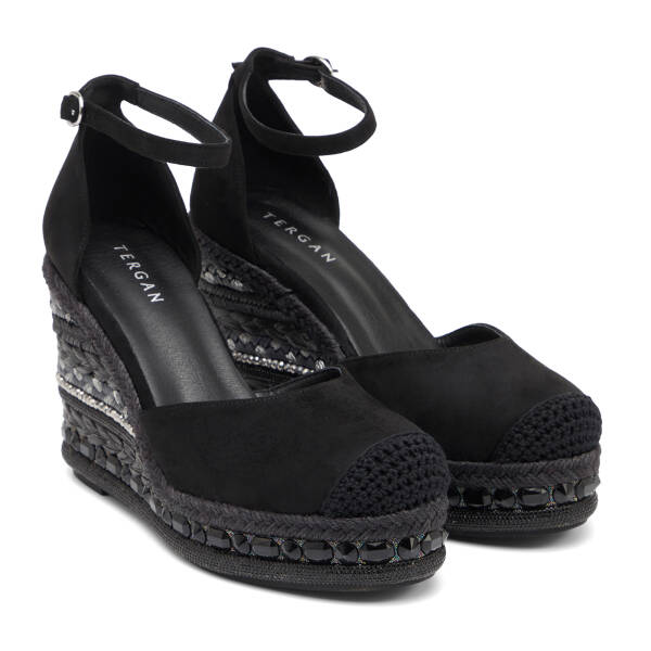 Siyah Tekstil Kadın Sandalet - K26Y1SN68724-I46 - 2